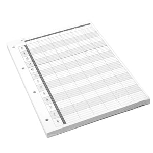 Loose Leaf Refill Pages - 6 Assistant With 4 Holes (100pcs)