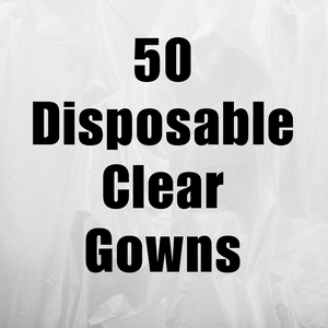 50 Disposable Gowns Clear