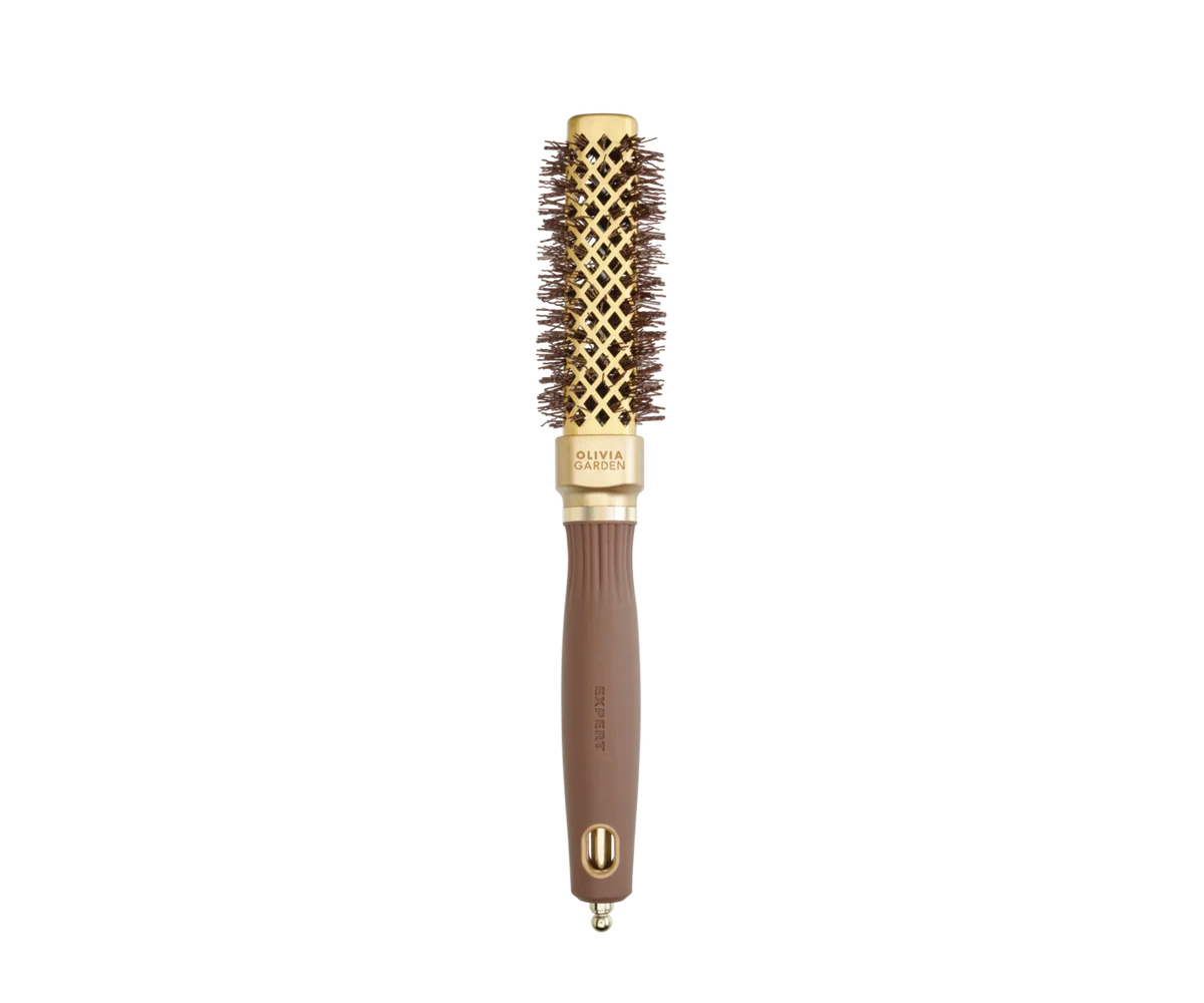 Olivia Garden Expert Blowout Shine Wavy Bristles Gold & Brown 25mm