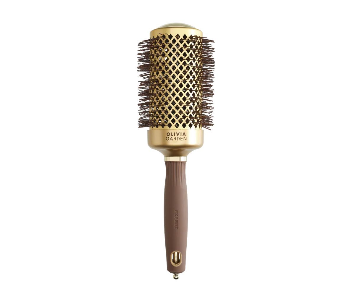Olivia Garden Expert Blowout Shine Wavy Bristles Gold & Brown 55mm