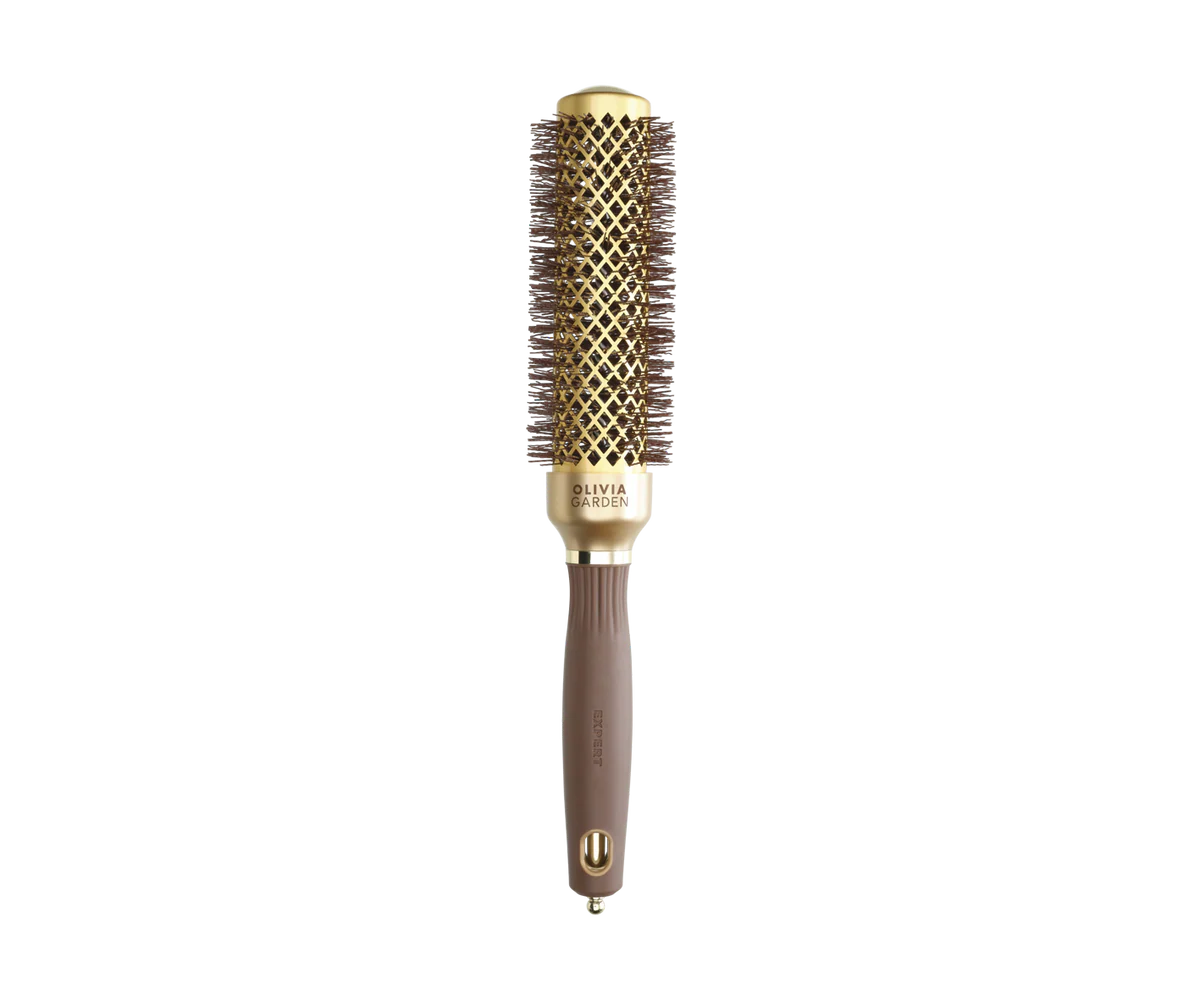 Olivia Garden Expert Blowout Speed Wavy Bristles Gold & Brown 35mm