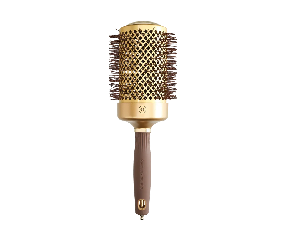 Olivia Garden Expert Blowout Speed Wavy Bristles Gold & Brown 65mm