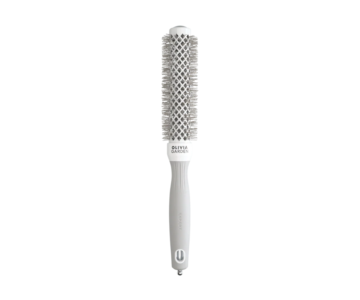 Olivia Garden Expert Blowout Speed Wavy Bristles White & Grey 25mm