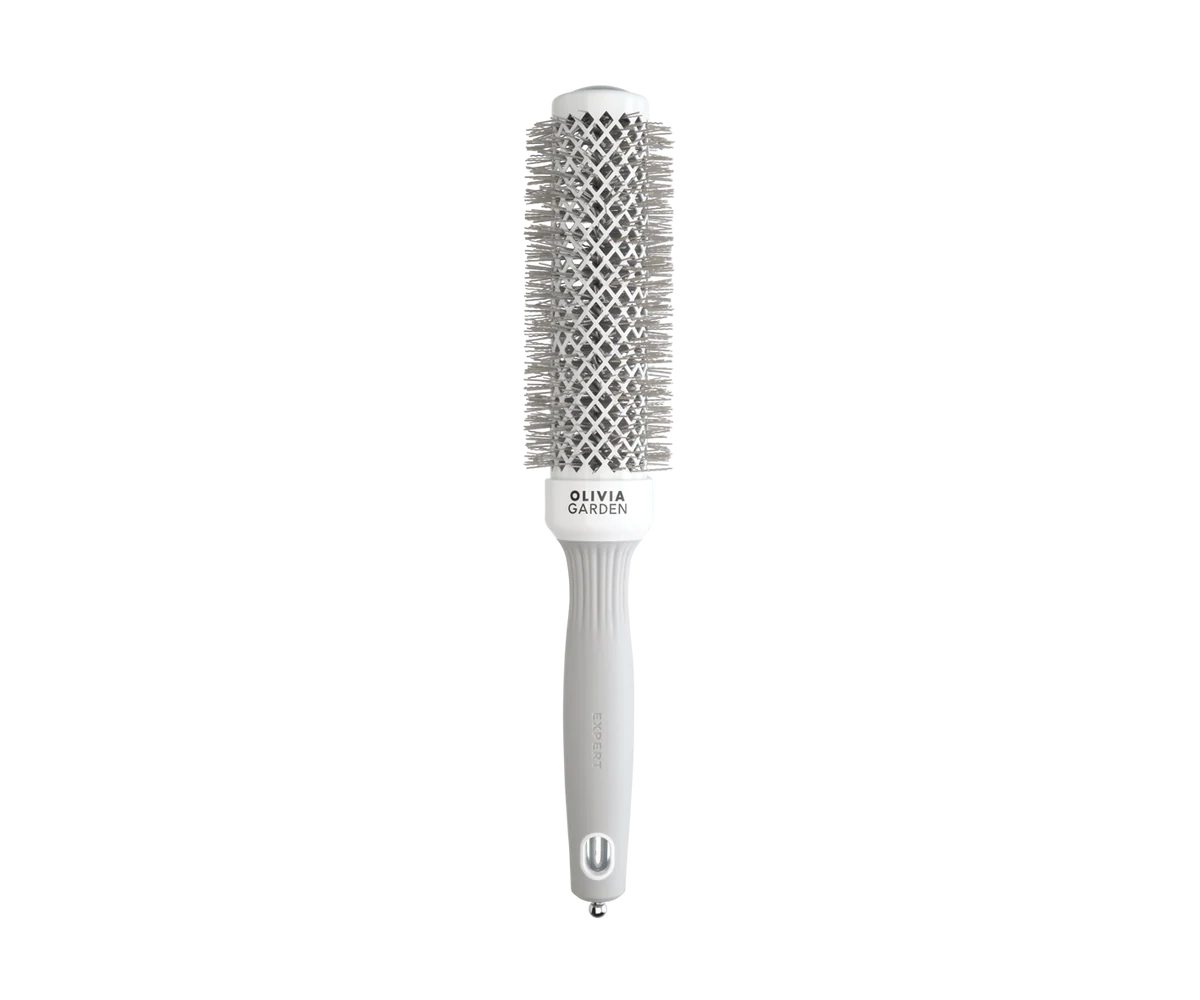 Olivia Garden Expert Blowout Speed Wavy Bristles White & Grey 35mm