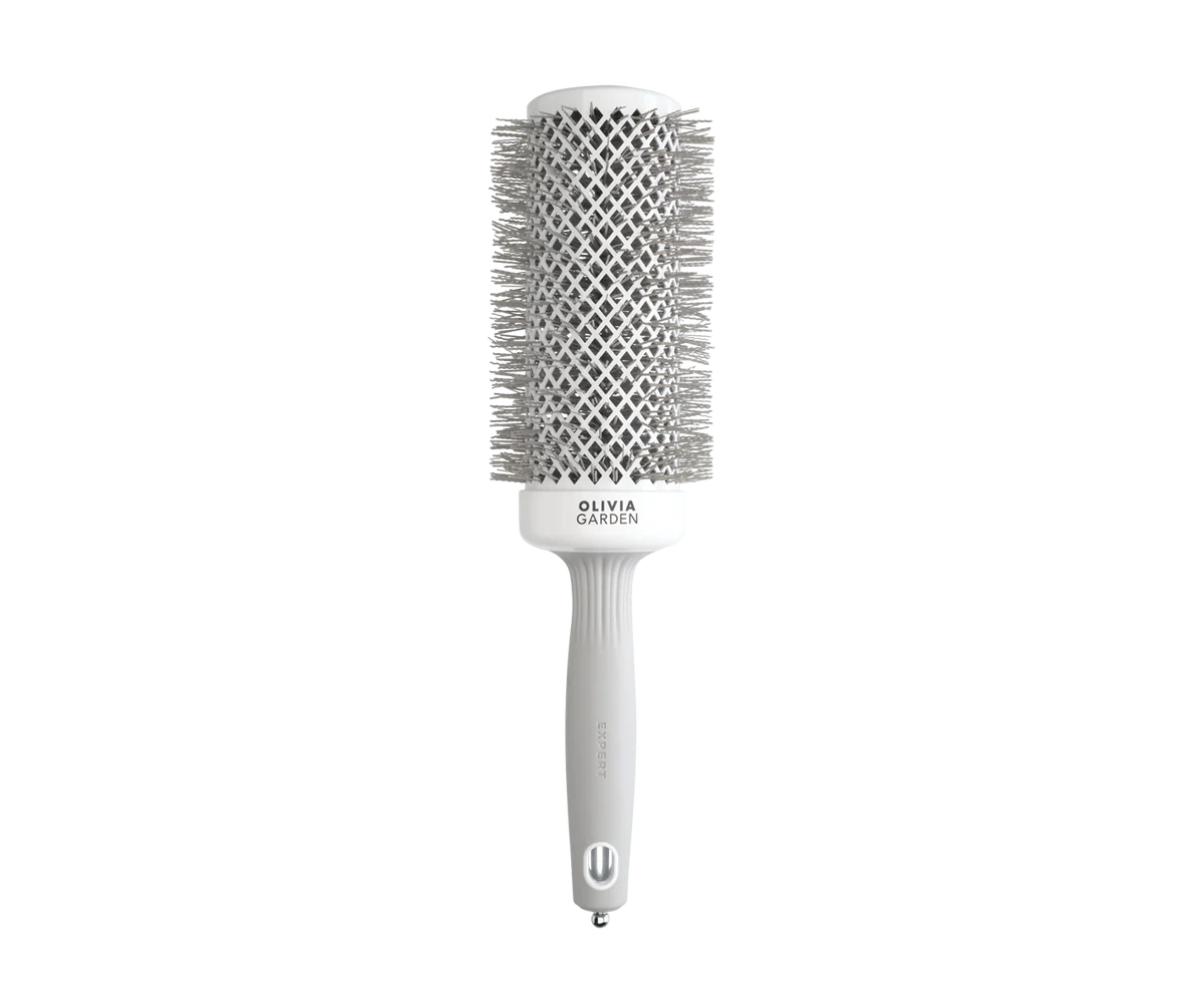 Olivia Garden Expert Blowout Speed Wavy Bristles White & Grey 55mm