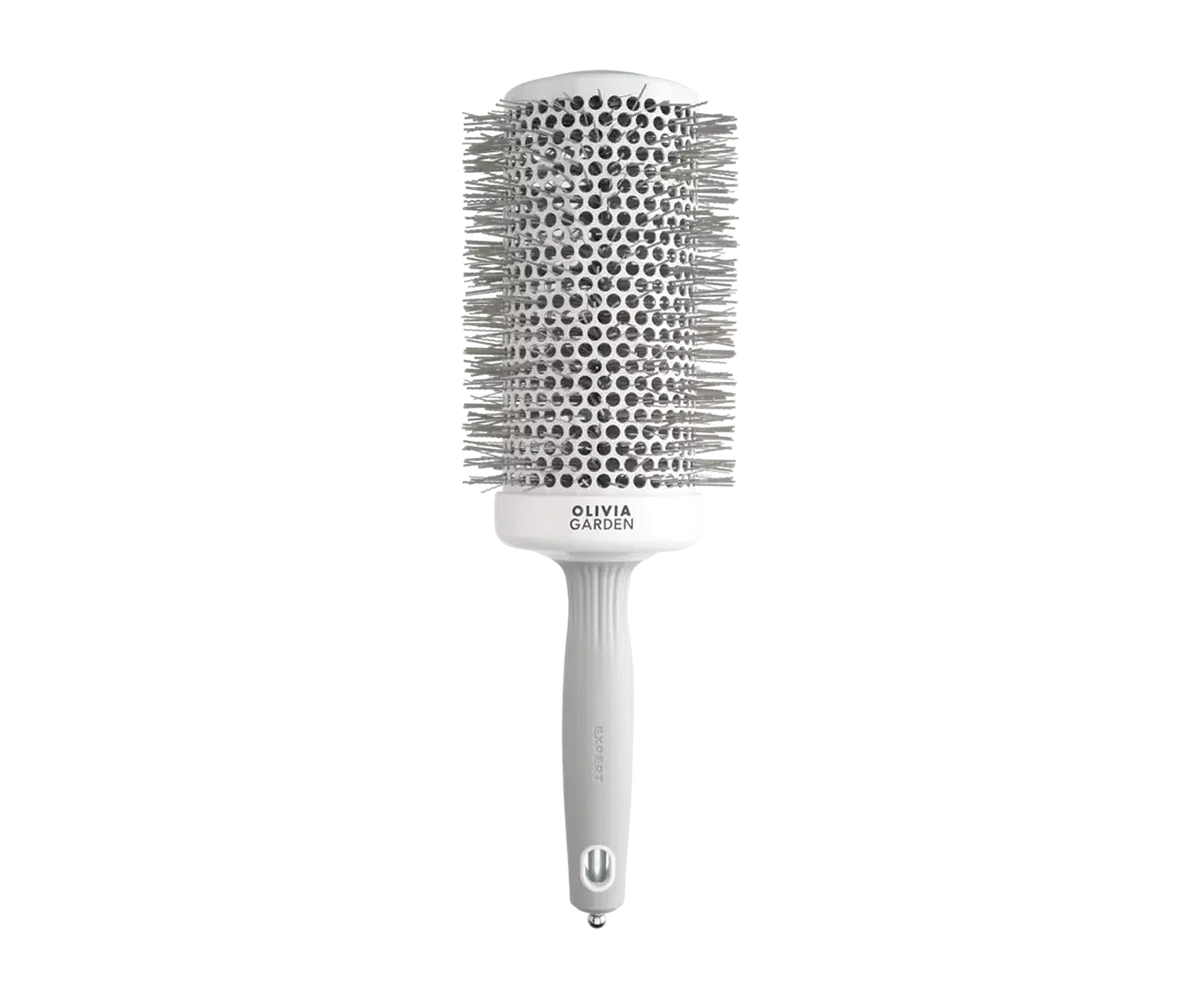 Olivia Garden Expert Blowout Speed Wavy Bristles White & Grey 65mm