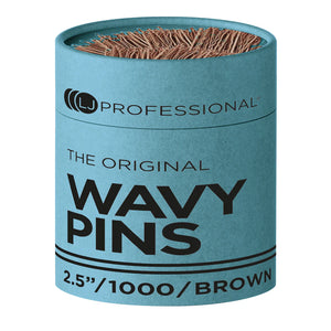 LJ Professional 2.5 Inch Wavy Pins Brown x1000