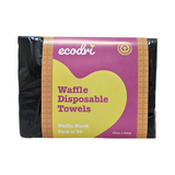 EcoDri Waffle Disposable Towels 50 x 40cm x 80cm Black