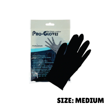 Black Durable Latex Pro Gloves - Medium (1 Pair)
