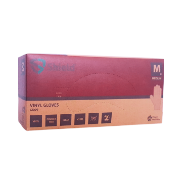 Powder Free Vinyl Gloves Box of 100 Medium