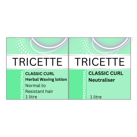 Tricette Classic Curl Waving Lotion Resistant Hair Twin Pack 1ltr Bottles