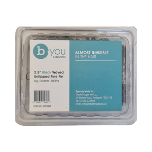 B.YOU 2.5" Black Waved Pin BY008 500 pieces