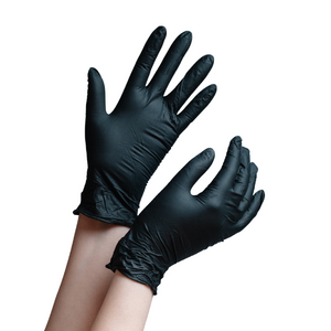Powder Free Black Nitrile Gloves Box of 100 Small